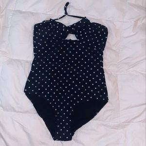 Polkadot one piece bathing suit